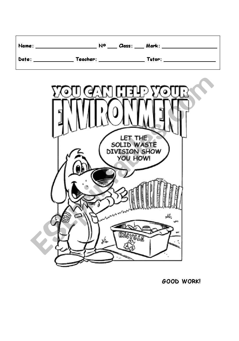 test on th environment worksheet