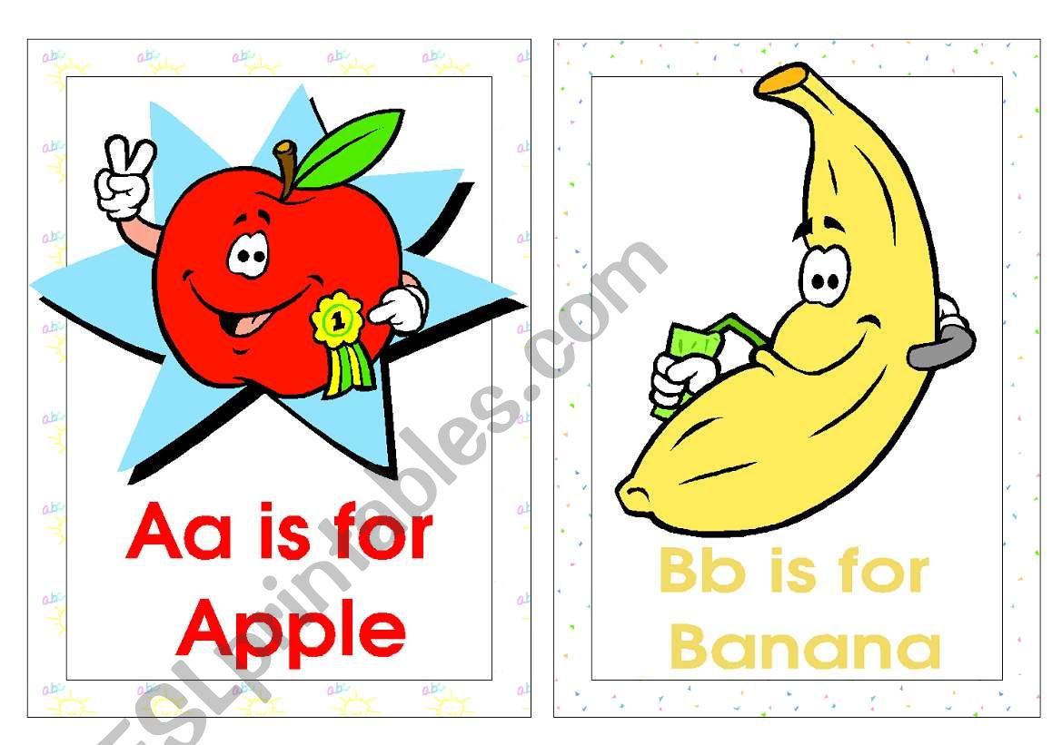 Alphabet Flash-cards (A-F) worksheet