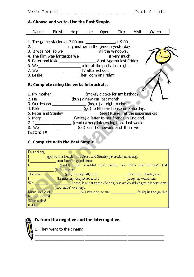 Past Simple - exercises worksheet