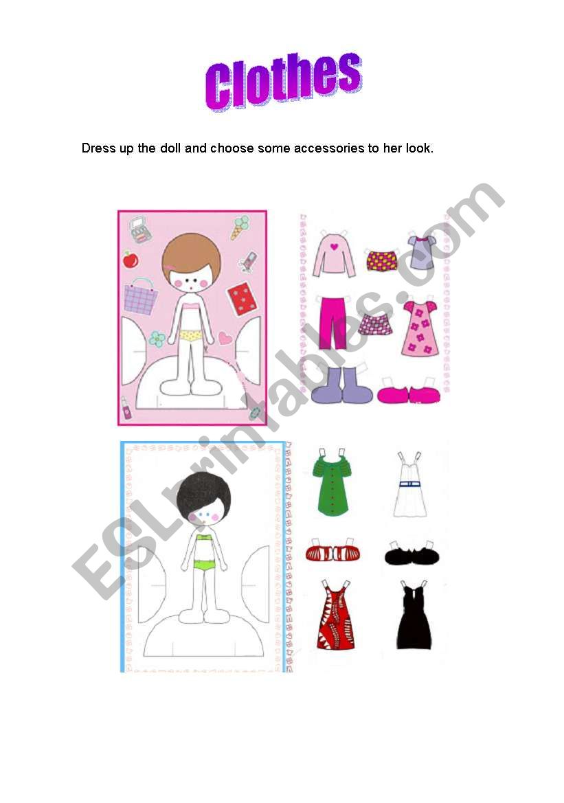 Clothes worksheet