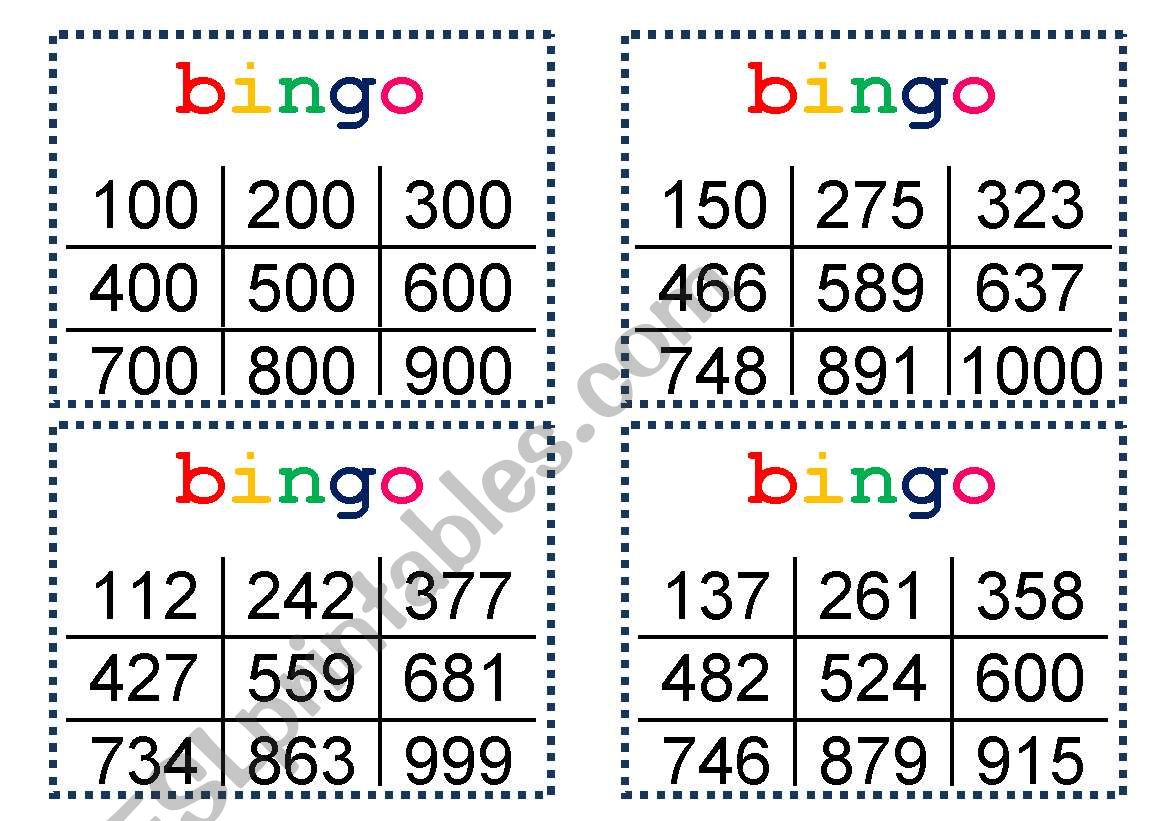 Numbers From 100 To 1000 Worksheets