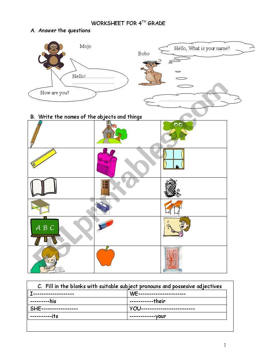 What is this?-What is that? worksheet