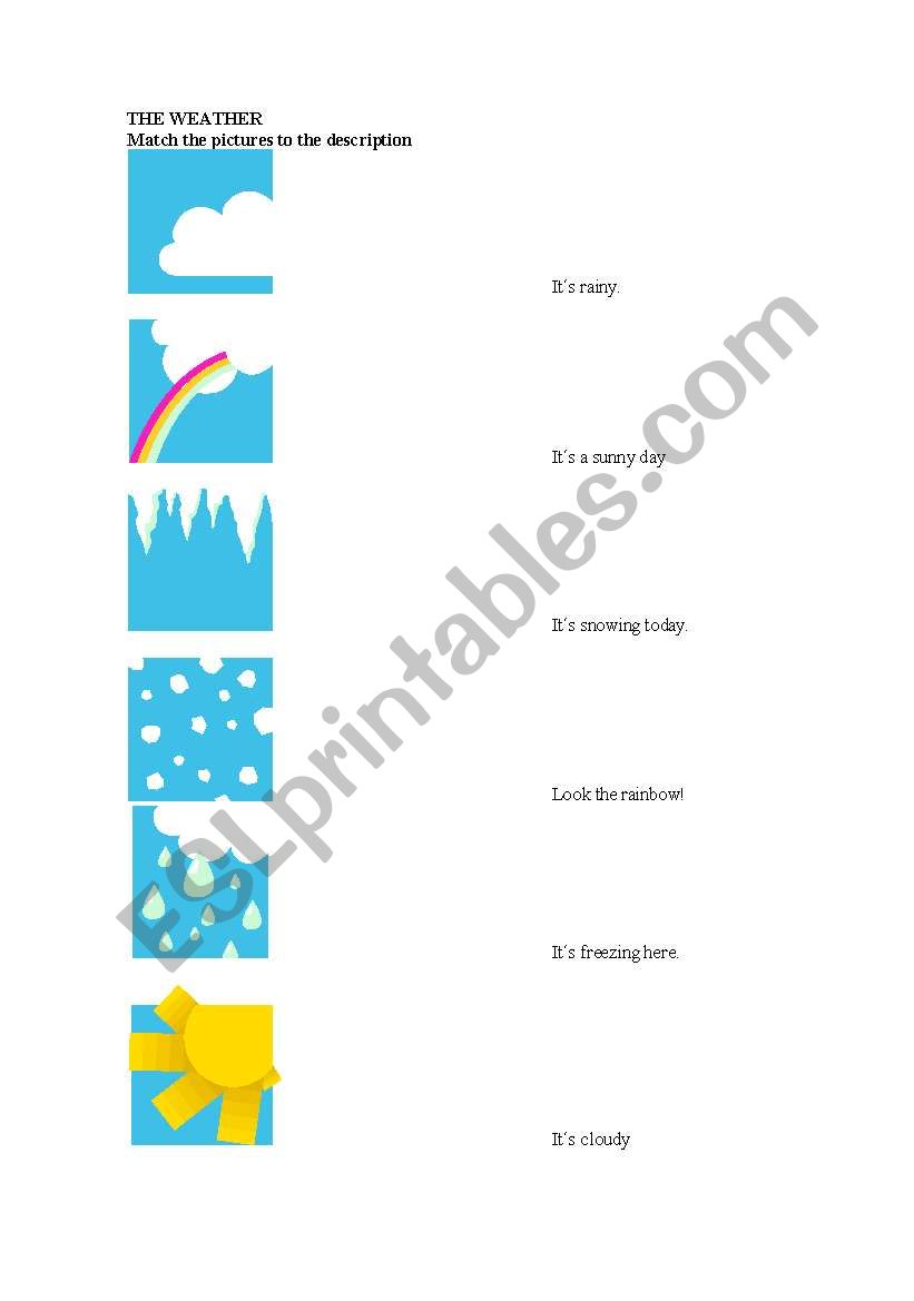 THE WEATHER worksheet