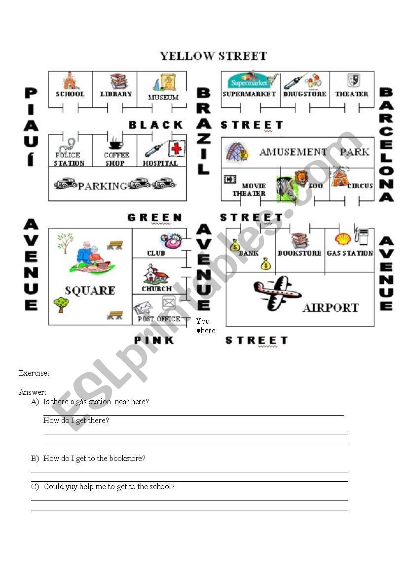 Locations ,map and prepositions!!!