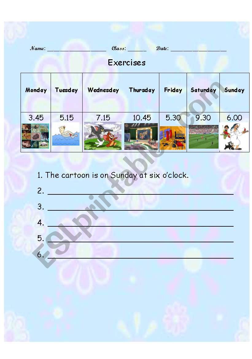 time worksheet