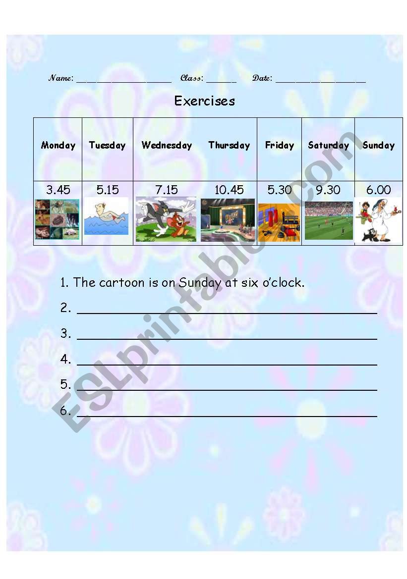 time worksheet