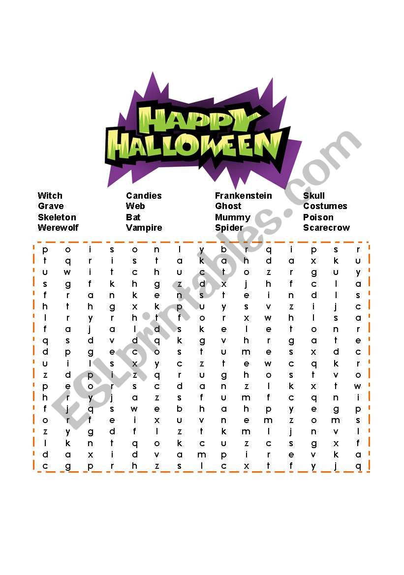 Halloween Puzzle worksheet