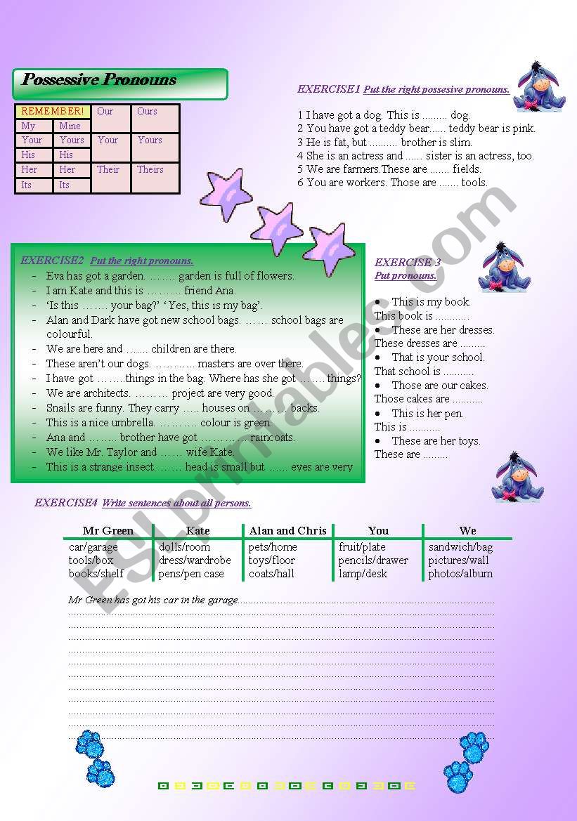 PRONOUNS worksheet