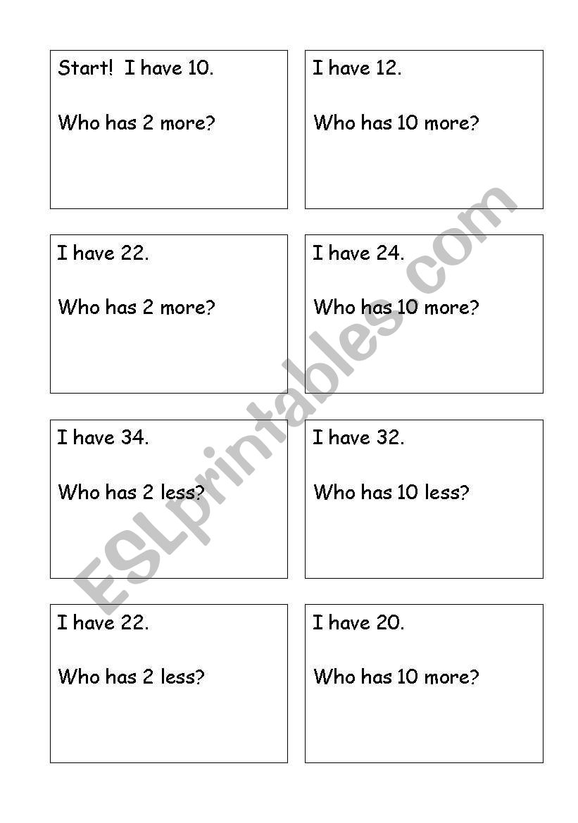 Follow Me- Loop Cards worksheet