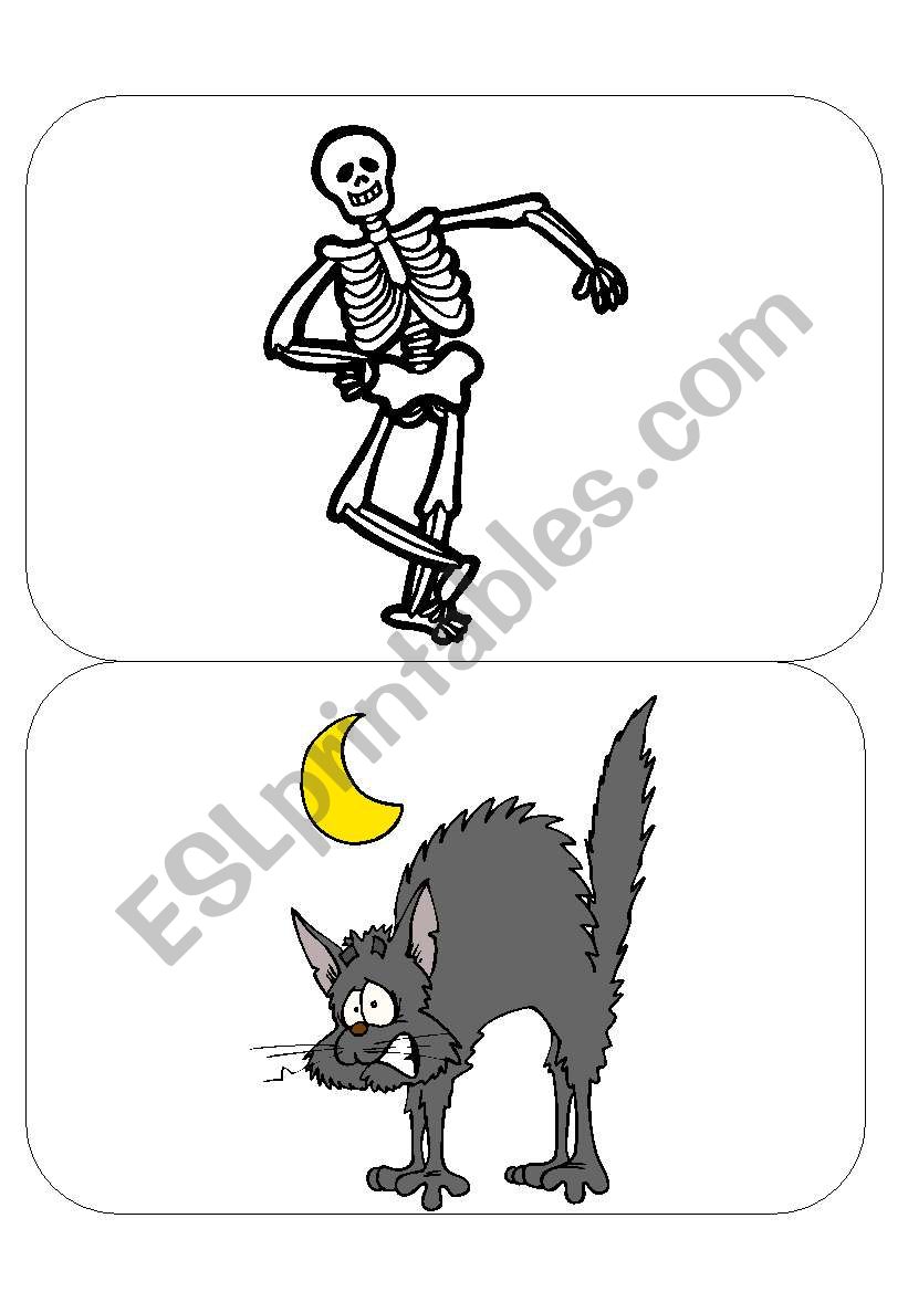 HALLOWEEN FLASHCARDS worksheet