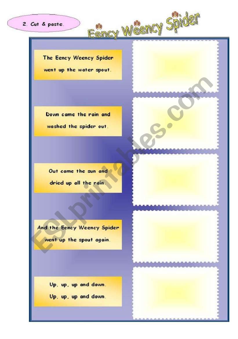 Eency Weency Spider Song - Activities - Part 2