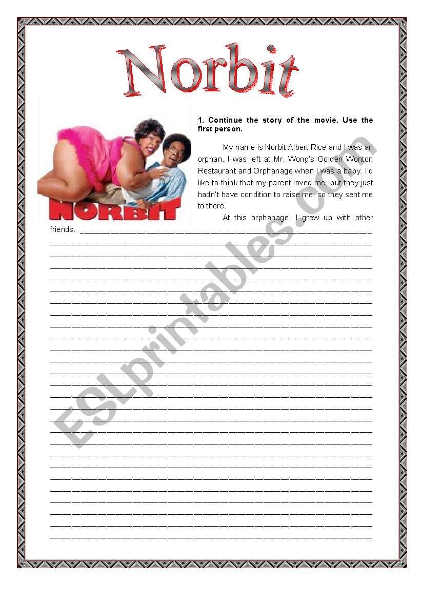 Movie Activity - Norbit worksheet