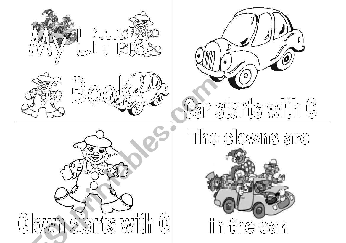 C alphabet book worksheet