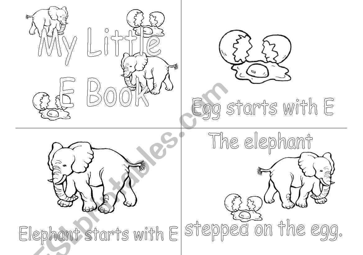 E alphabet book worksheet