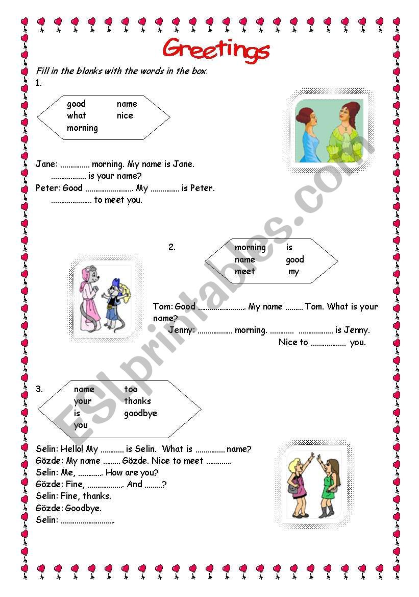 introducing oneself worksheet