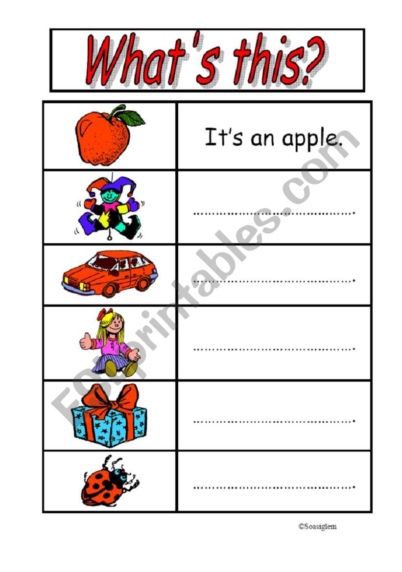 Whatsthis? worksheet