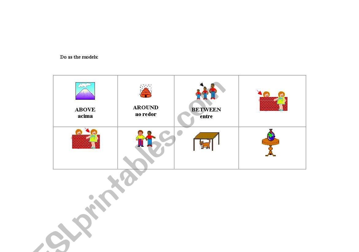 prepositions of place worksheet