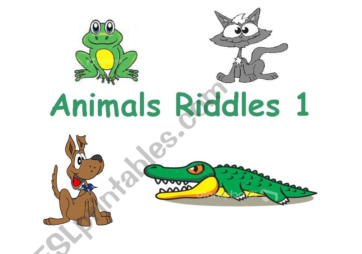 animals riddles1 worksheet
