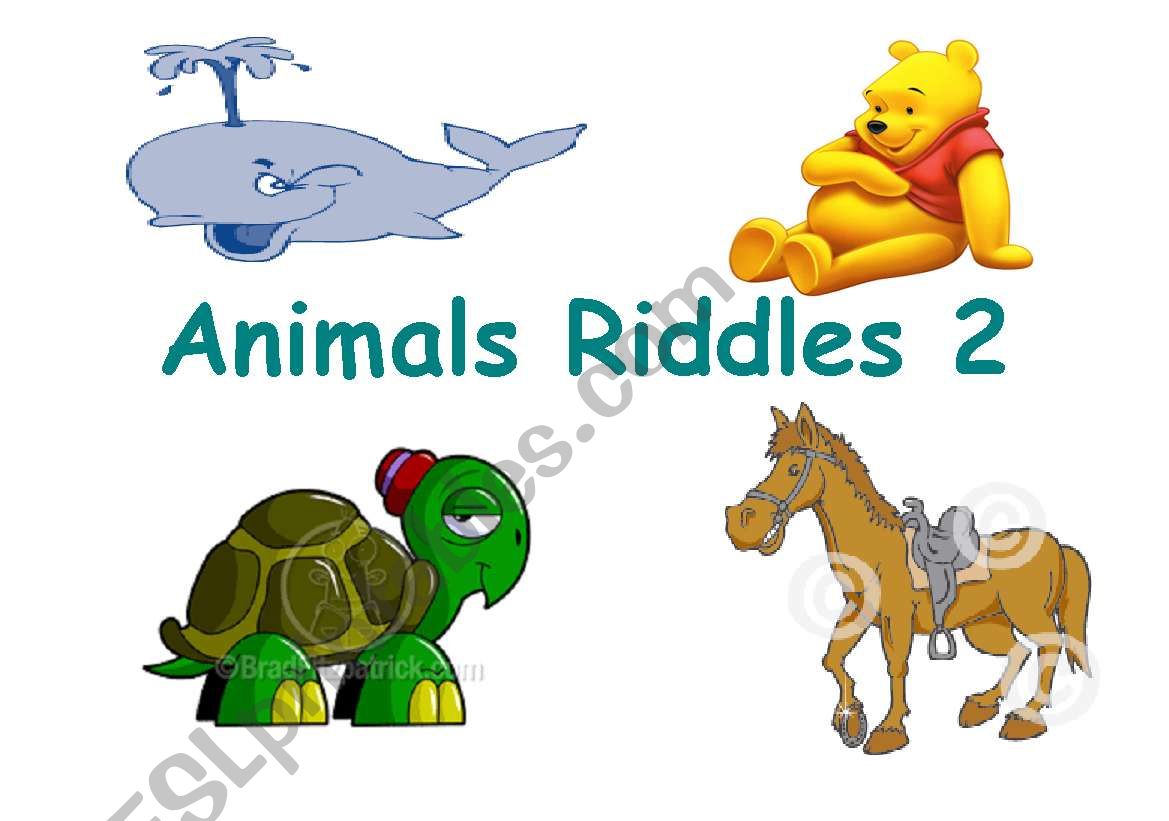 animals riddles2 worksheet