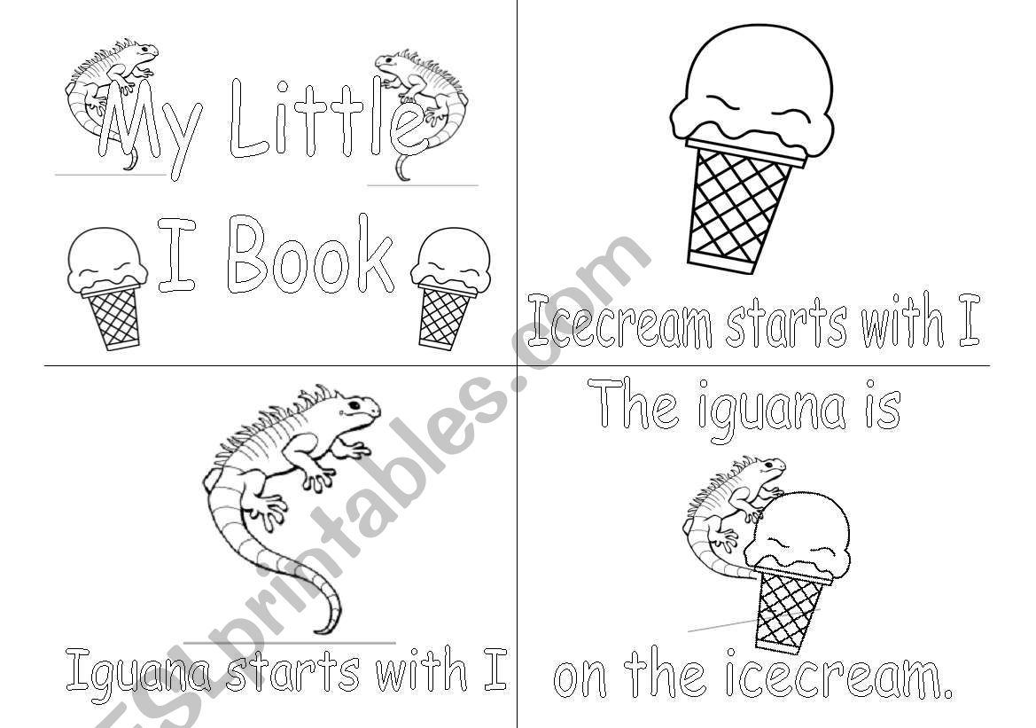 I alphabet book worksheet