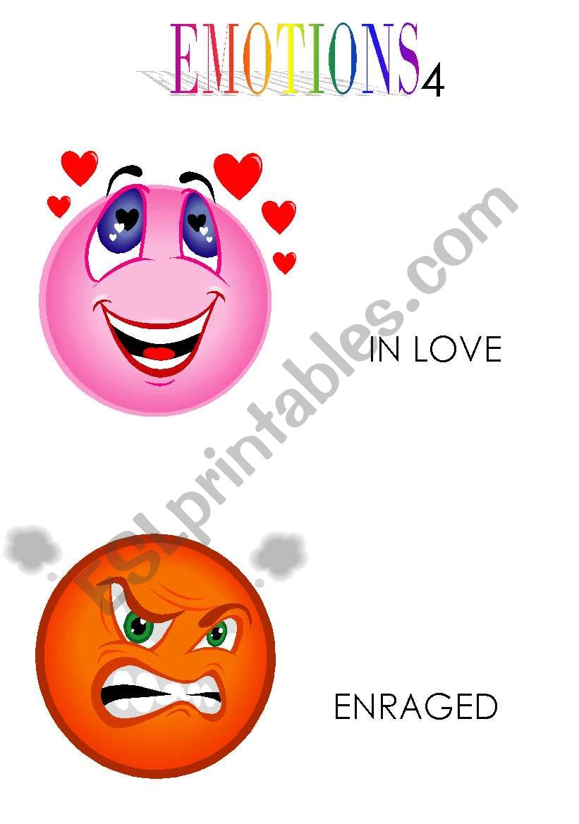 emotions 4 worksheet