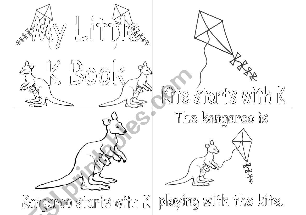 K alphabet book worksheet