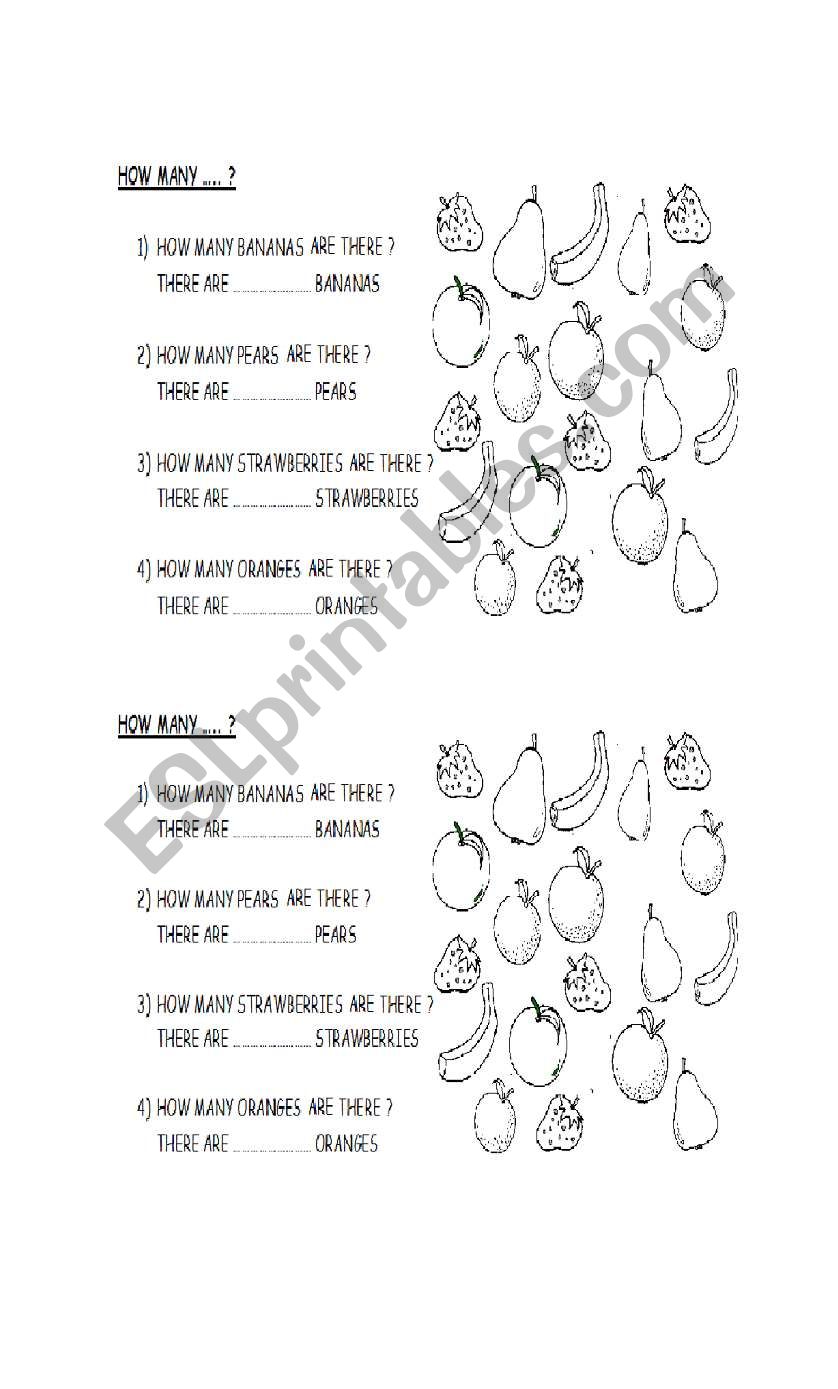 How many....?  worksheet