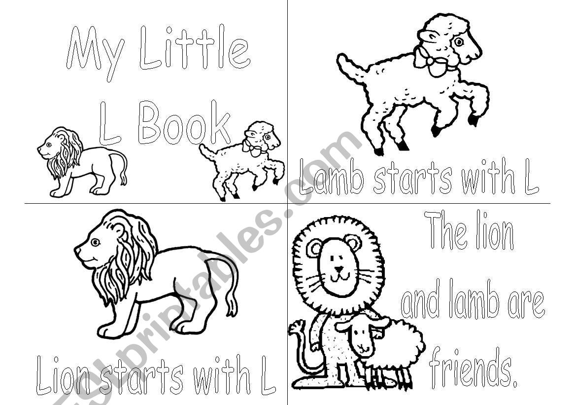 L alphabet book worksheet