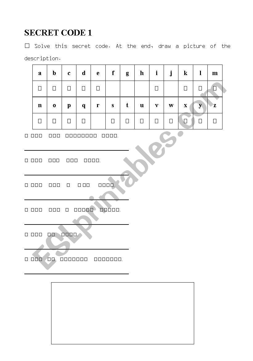 Secret Code 1 & 2 worksheet