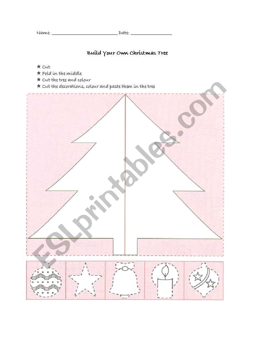 Build a Christmas Tree worksheet