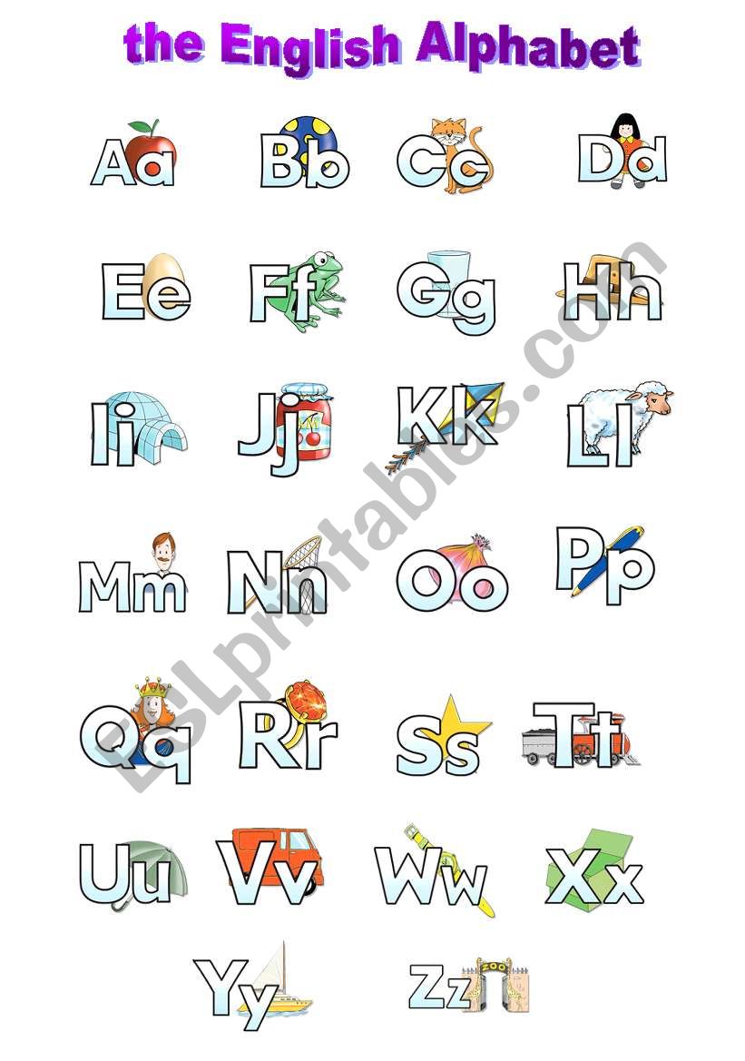 English Alphabet worksheet