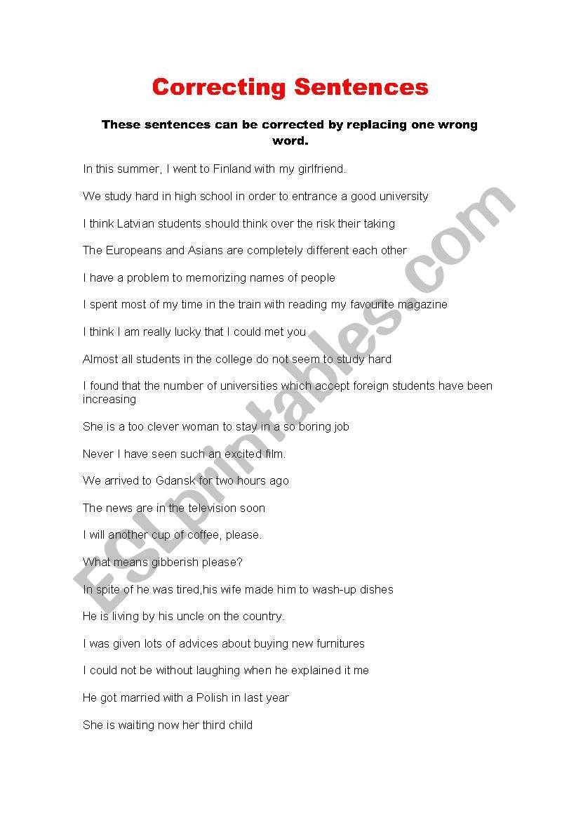 correcting-sentences-esl-worksheet-by-krishaa