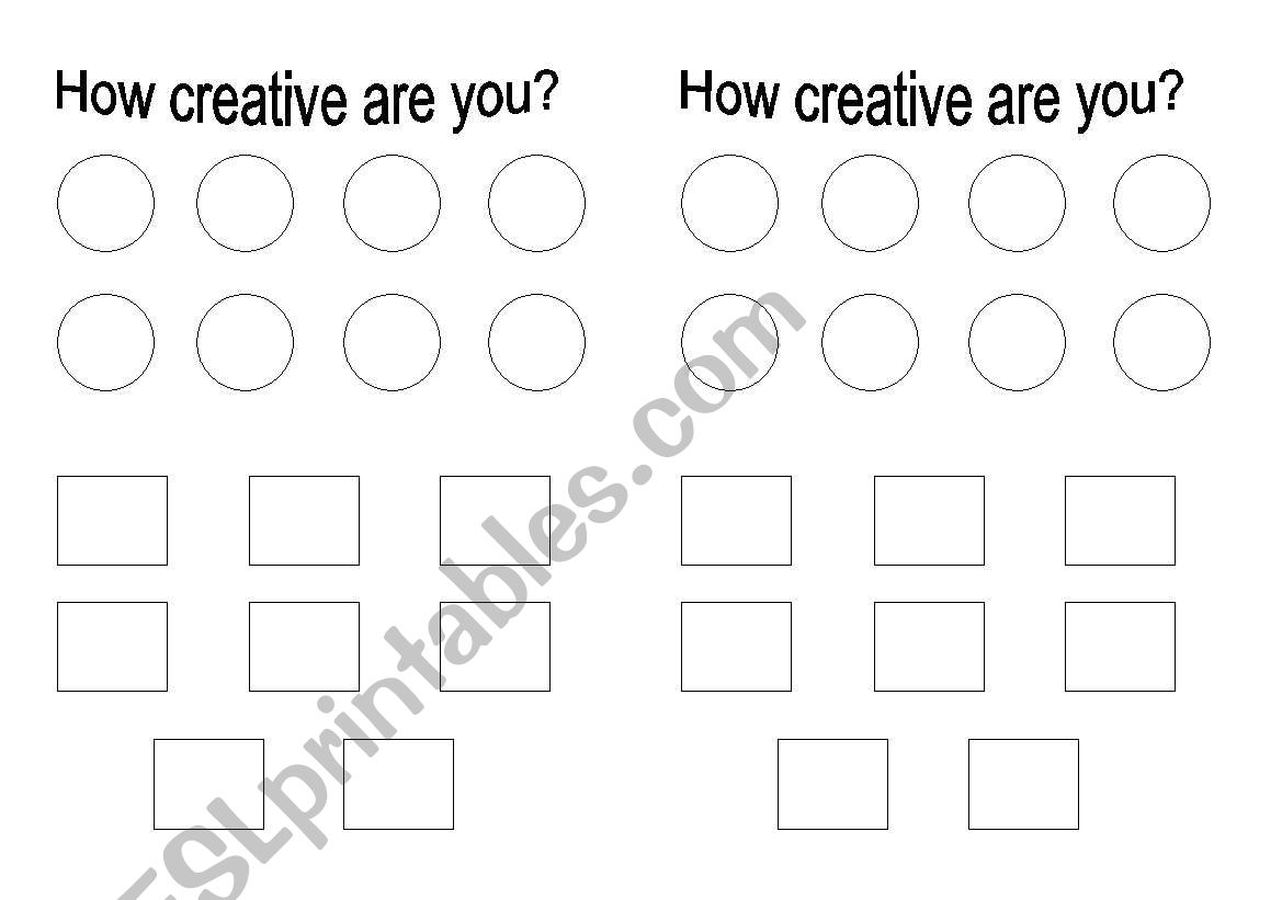 How creative are you? worksheet