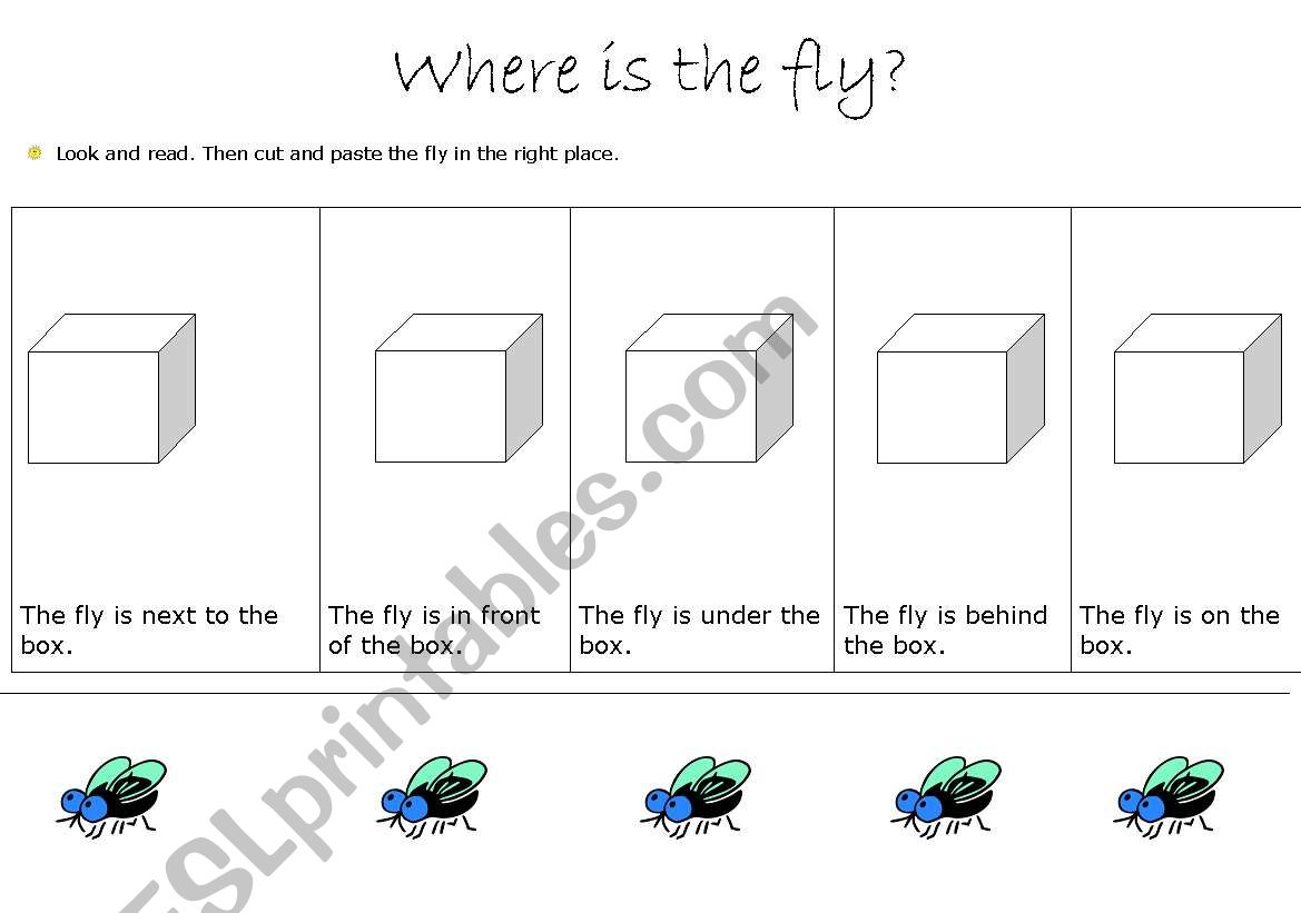 Prepositions of place worksheet