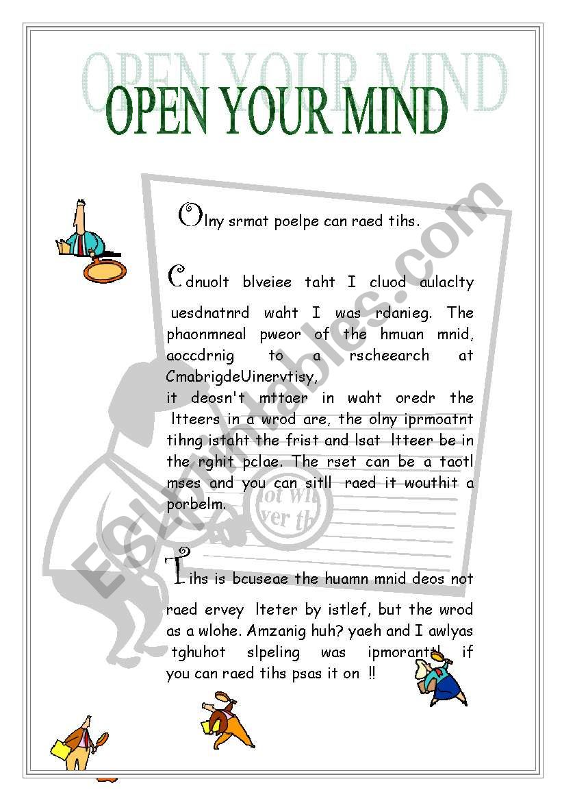 Reading ! worksheet