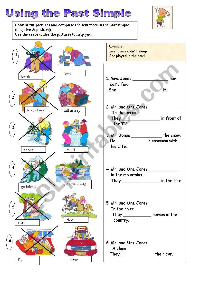 Using the Past Simple worksheet