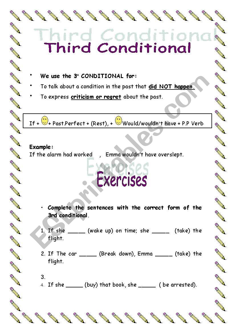 Conditional type 3 worksheet