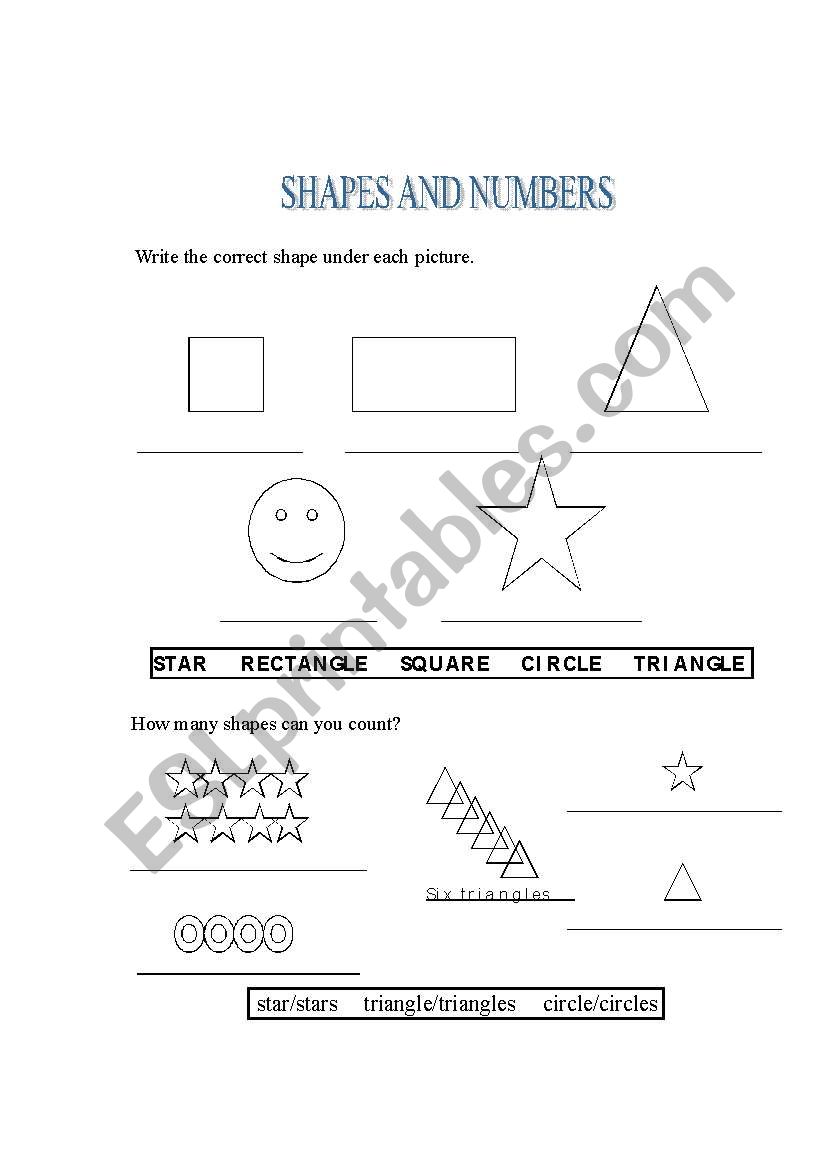 shapes worksheet