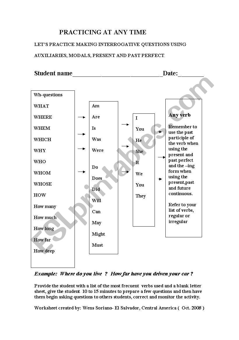 Auxiliaries and modals - a quick review and practice