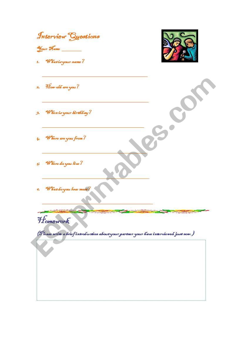 personal information interview