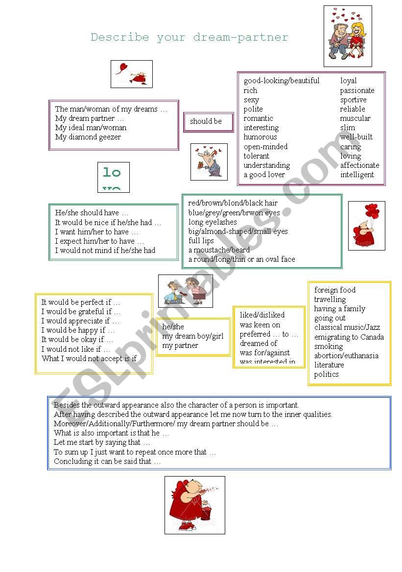 The man/woman of my dreams!! Useful phrases for describing dream partners