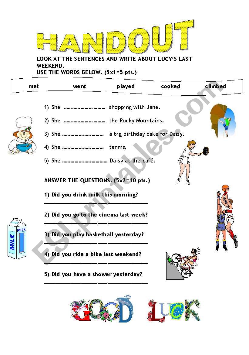 SMPLE PAST worksheet