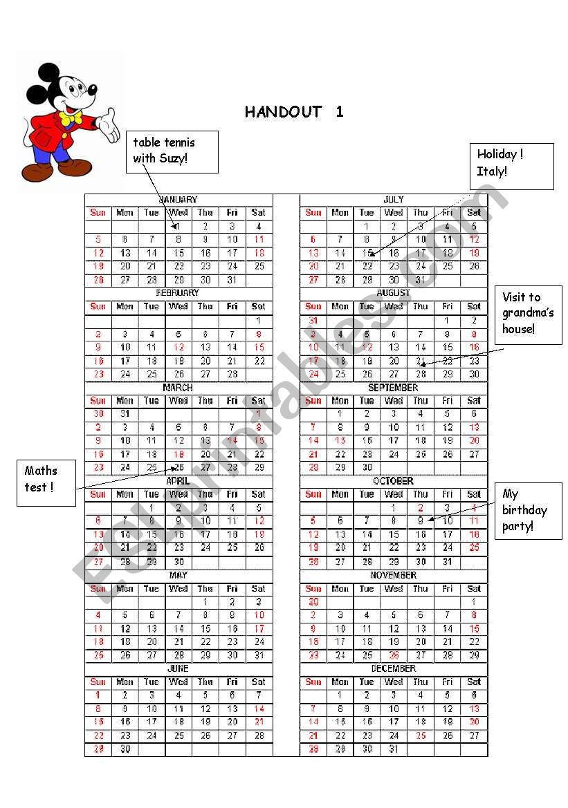 simple past time table worksheet
