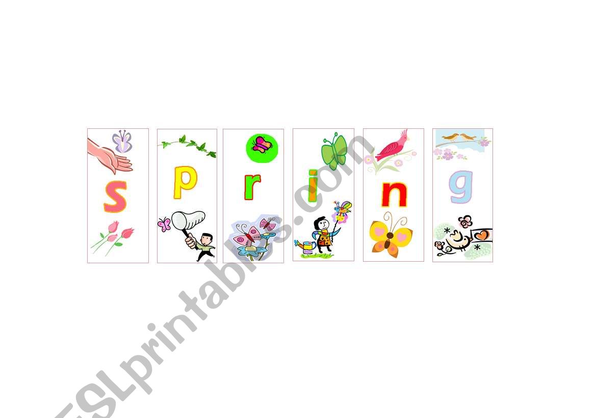 Spring - Part 1 worksheet