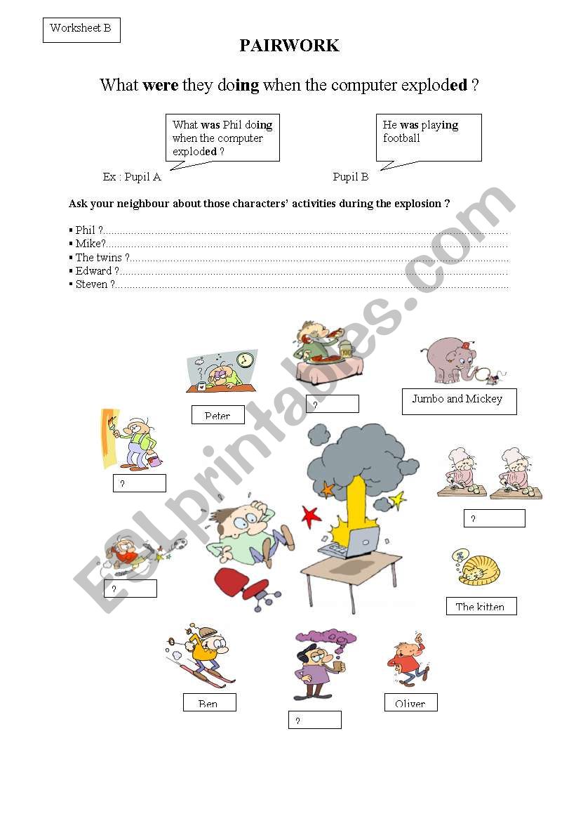 What were they doing ? WS B worksheet