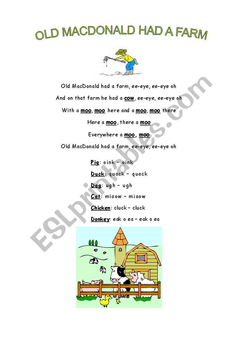 song for kids worksheet