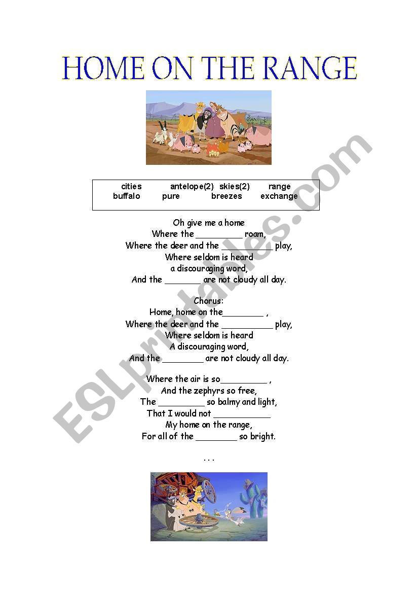 song for kids worksheet