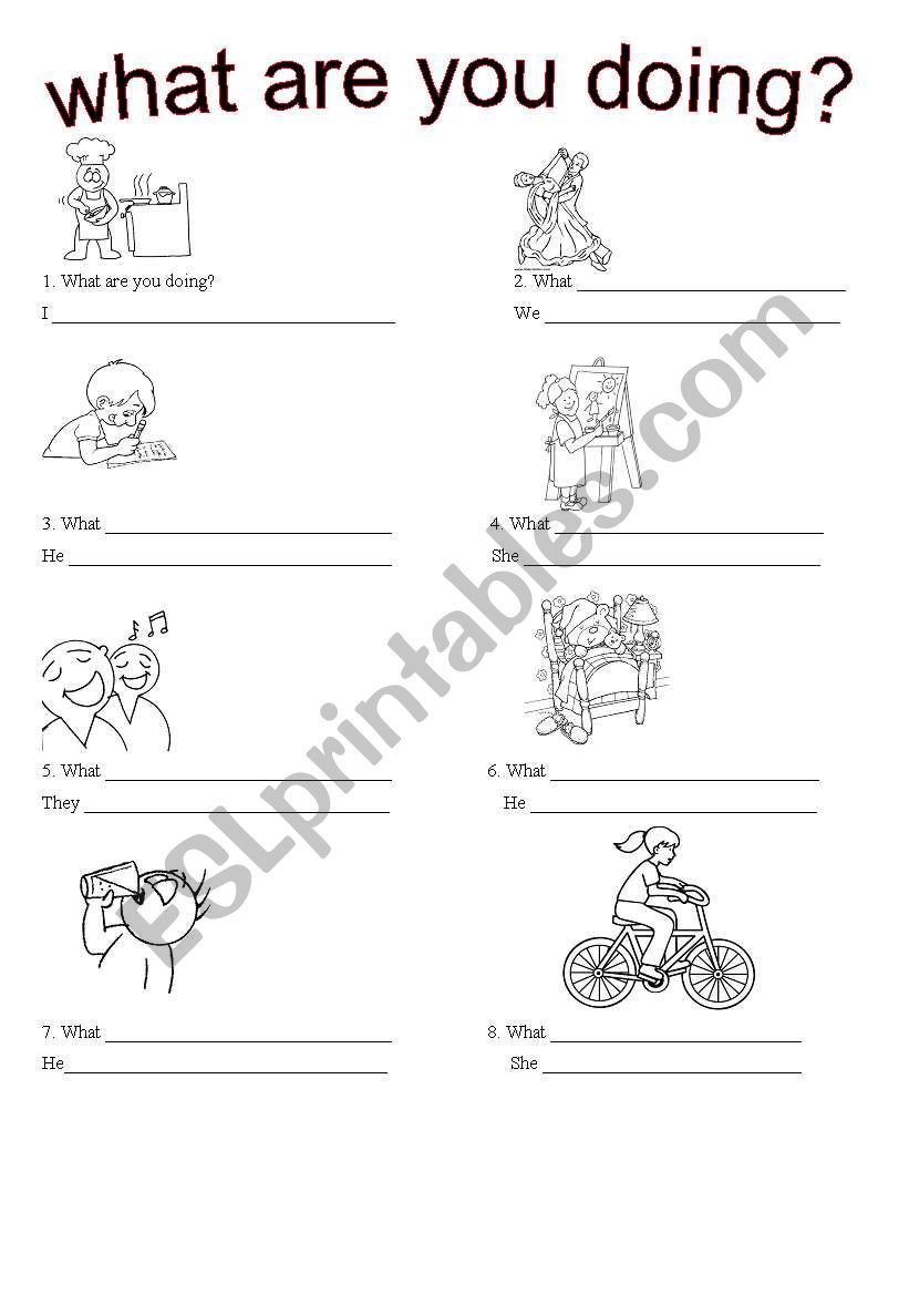 Present Continuous Tense worksheet
