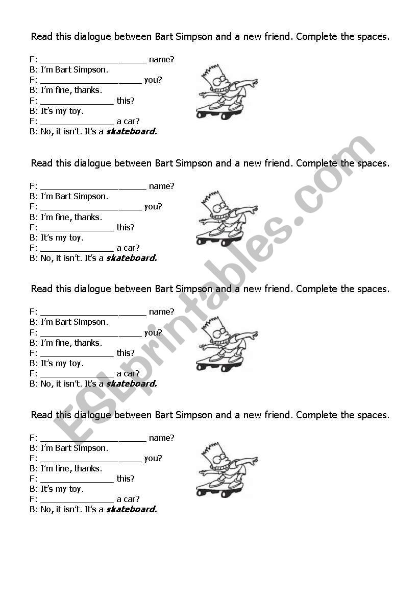 Introducing yourself worksheet