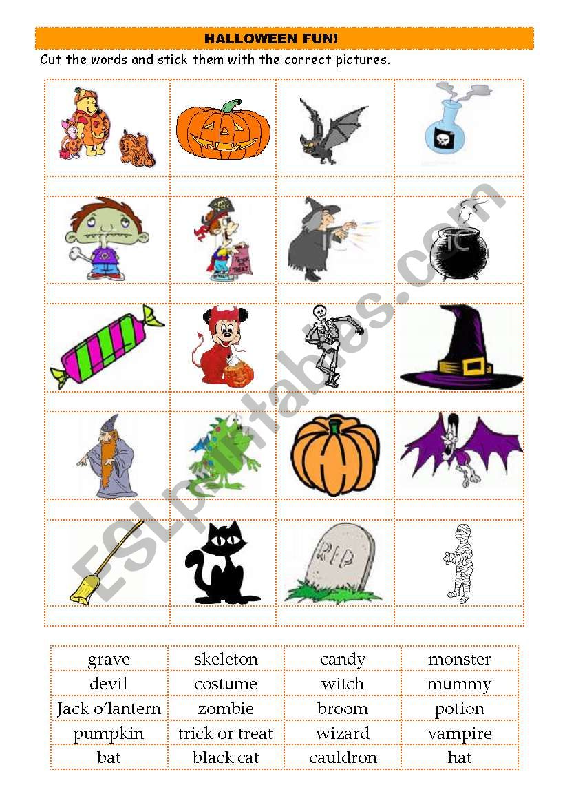 Halloween fun worksheet